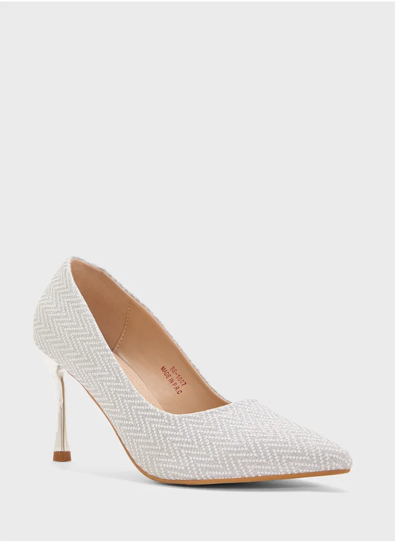 بي ار High Heeled Pointed Pump