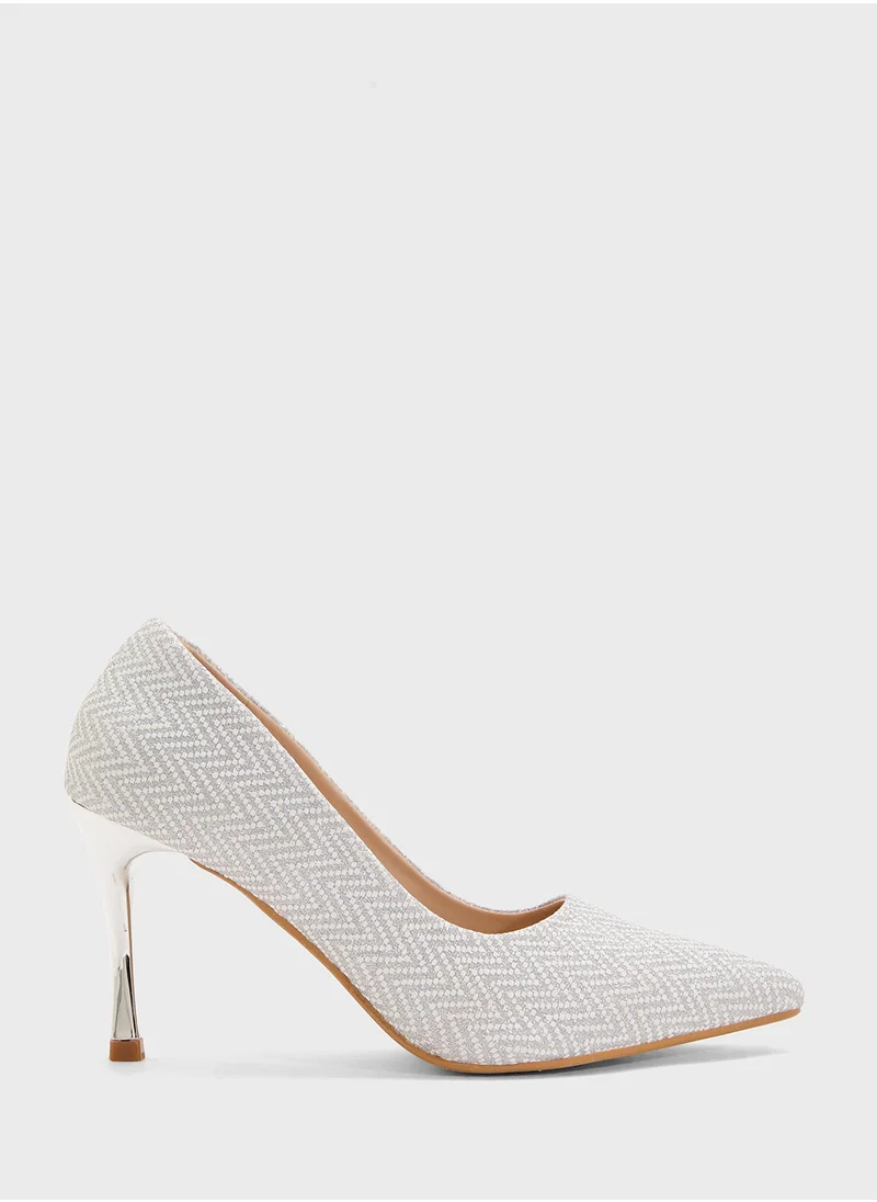 بي ار High Heeled Pointed Pump