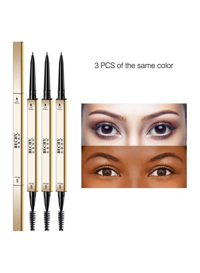 BECHY Eyebrow Pencil,3 PCS Waterproof Long-Lasting Microblading Dark brown Brow Pencil,Natural Eyebrow Makeup Ultra Slim Defining Eyebrow Pencils - Image 2