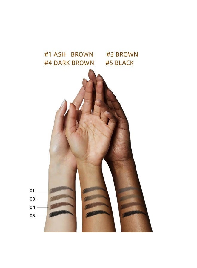 BECHY Eyebrow Pencil,3 PCS Waterproof Long-Lasting Microblading Dark brown Brow Pencil,Natural Eyebrow Makeup Ultra Slim Defining Eyebrow Pencils - Image 5