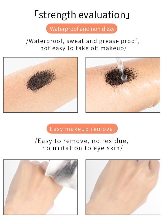 هي تفعل ماسكارا تكثيف وتجعيد مقاومة للماء: فرشاة ثلاثية الأبعاد، بدون تكتلات، أسود عميق، جمال يدوم طويلاً - Image 5