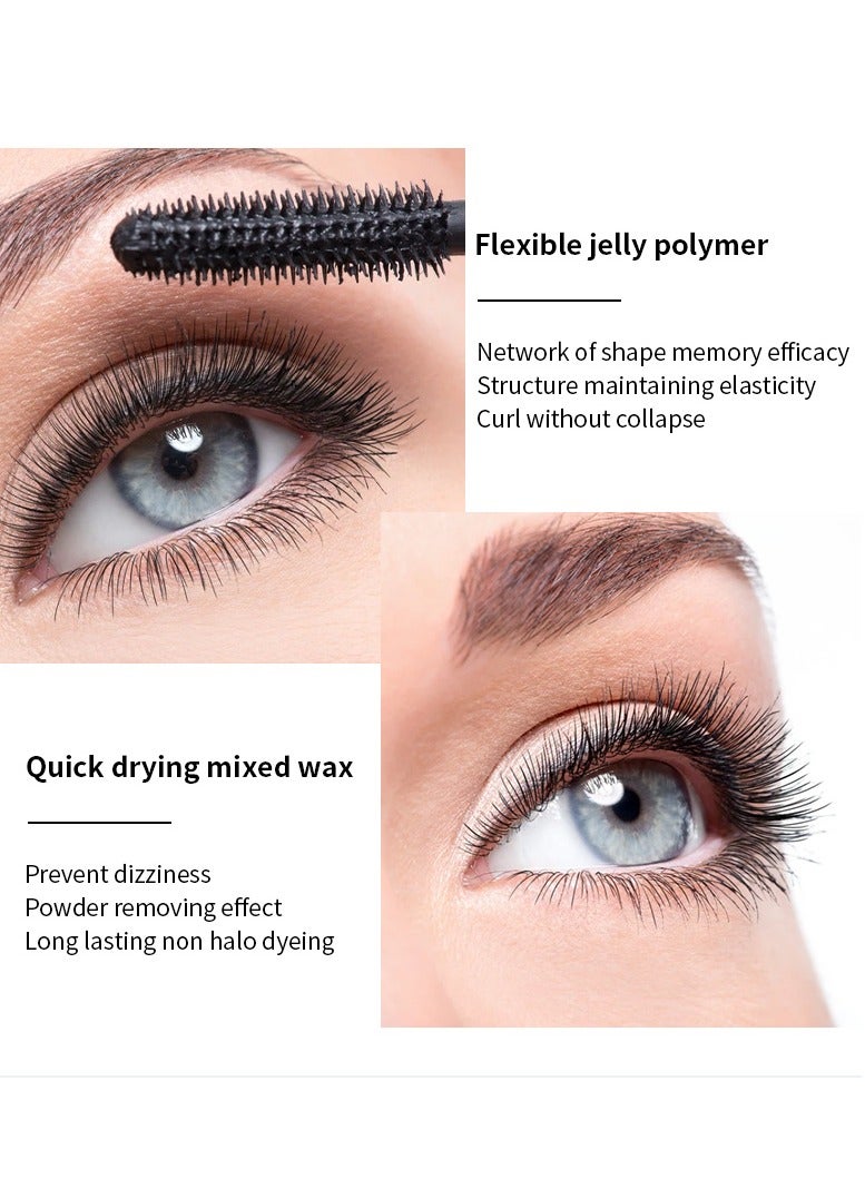 هي تفعل ماسكارا تكثيف وتجعيد مقاومة للماء: فرشاة ثلاثية الأبعاد، بدون تكتلات، أسود عميق، جمال يدوم طويلاً - Image 4