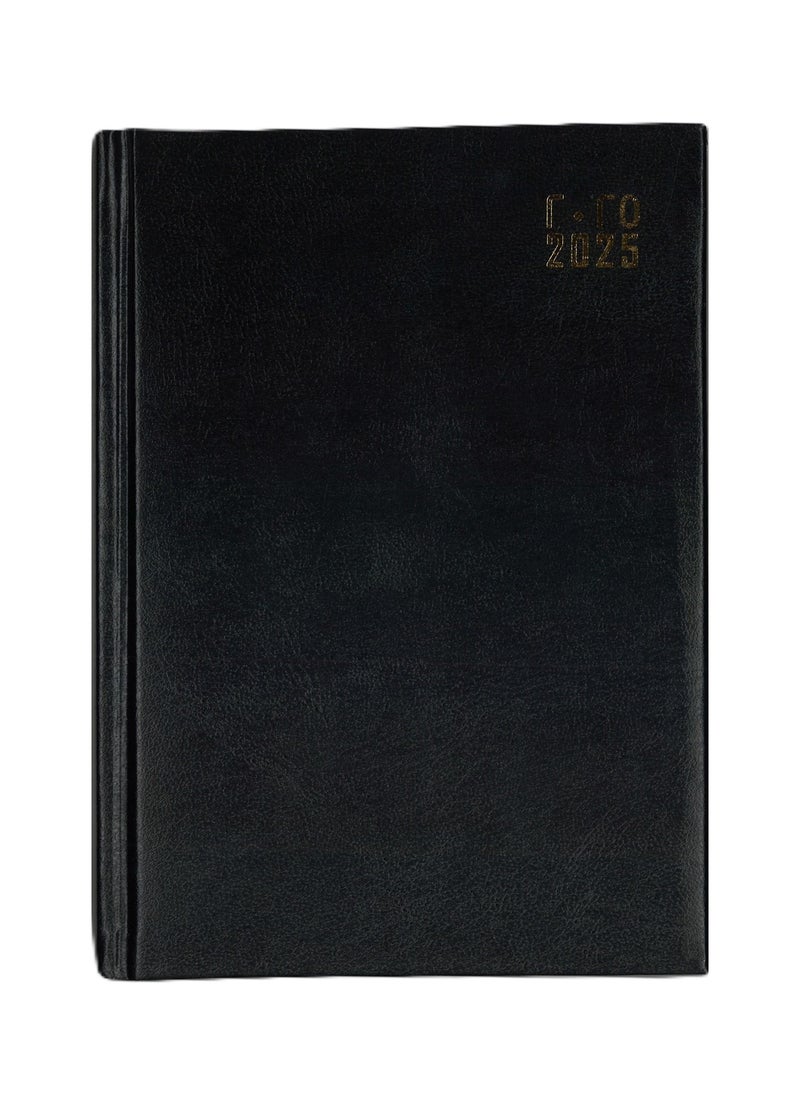 Psi 2025 A5 Size Executive Diary With Sponge Vinyl Cover Black  - Image 3