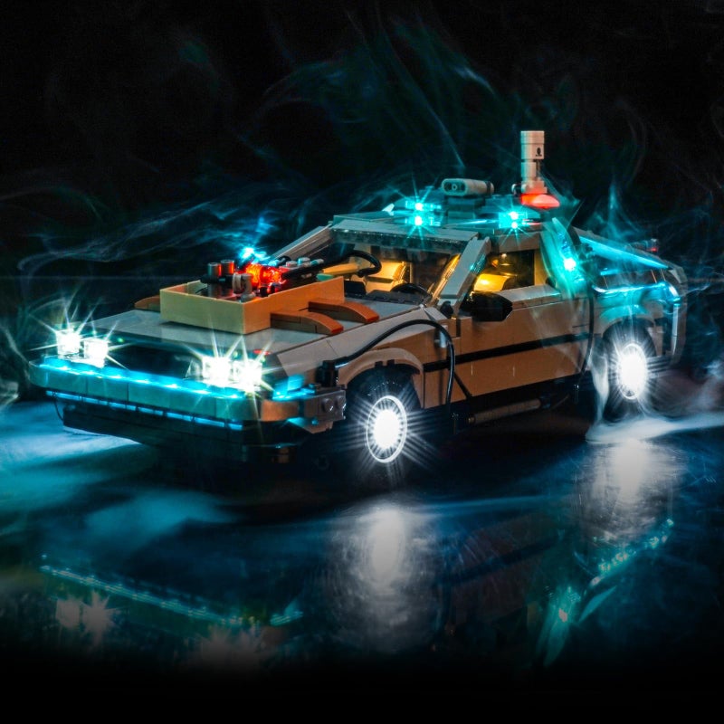 LocoLee Light kit for Lego 10300 Back to The Future Time Machine No Model Only Light LED Lighting Accessories Compatible with Lego 10300 Icons Standard Version - Image 3