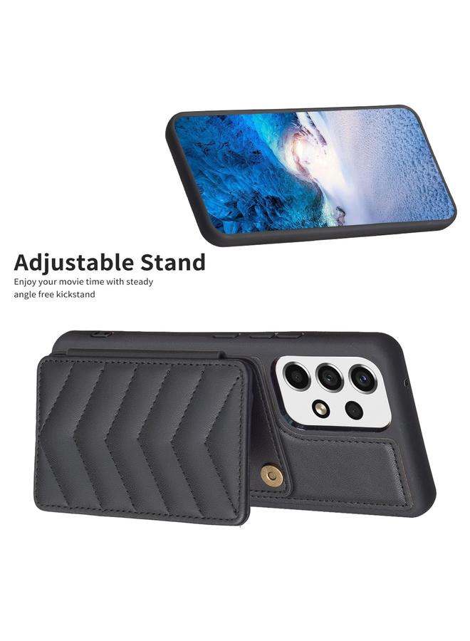 اس-توب جراب لهاتف Samsung Galaxy A52 5G / 4G BF26 جراب هاتف بنمط موجة وحامل بطاقة - Image 5