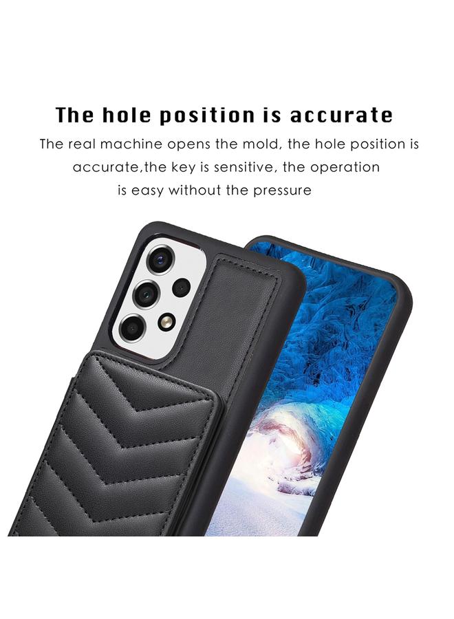 اس-توب جراب لهاتف Samsung Galaxy A52 5G / 4G BF26 جراب هاتف بنمط موجة وحامل بطاقة - Image 3