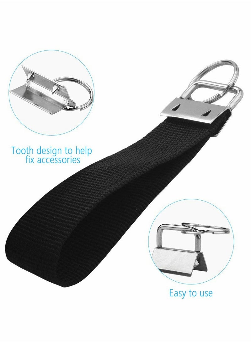 Excefore Key Fob Hardware, 50 PCS Keychain Bracelet Hardware with Key Rings, Metal Tail Clip Wristlet Sets, Perfect for Bag Wristlets with Fabric/Ribbon/Webbing/Embossed and Other Hand Craft - 25mm  - Image 4