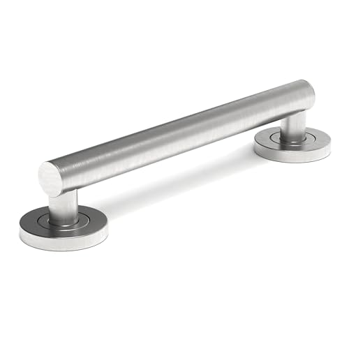 AquaChase ADA Compliant Grab Bar, 500lbs Weight Support for Bath Safety (12 inch, Brushed Nickel) - Image 2