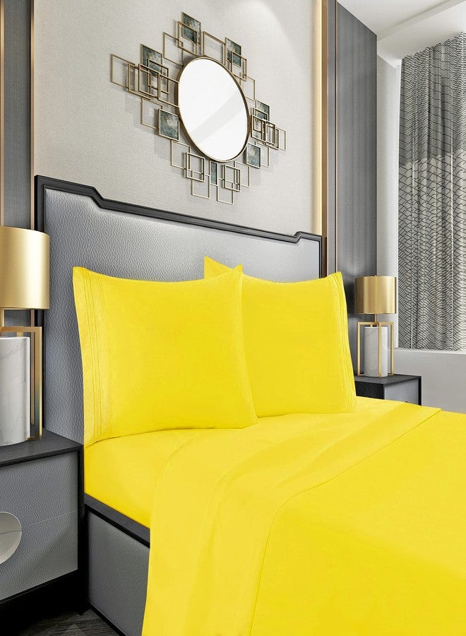 Mocassi Pillow Cases King Size Set of 2 - Pillow Covers - Pillow Protector - Hotel Luxury 1800 Thread Count Bedding Sheets & Cooling Pillowcases (Set of 2 King Size 20" x 40", Yellow) - Image 1