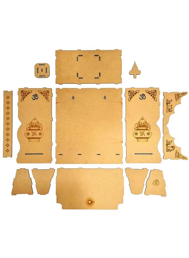 ESPLANADE DIY MDF Temple Puja Mandir Temple for Home Shop Office | Build Your Own Mandir | Pooja Articles - Image 2