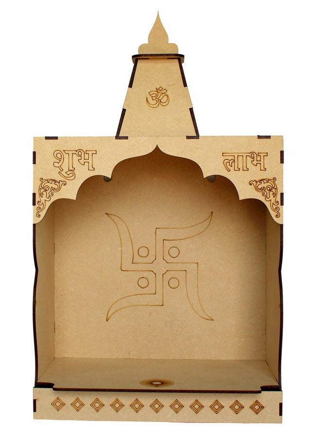 ESPLANADE DIY MDF Temple Puja Mandir Temple for Home Shop Office | Build Your Own Mandir | Pooja Articles - Image 1