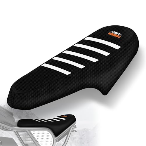MCHMFG Electric Bike Seat Cover Compatible with Ridstar Q20 E Bike Non-Slip Anti-UV (Black-White) - Image 1