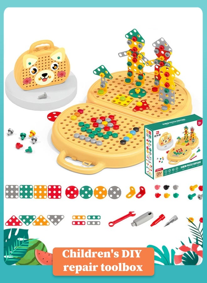 Magic Montessori Play Toolbox , 2D/3D Creativity Playset Tool Toys Gift for Age 3+ Boys and Girls - Image 1