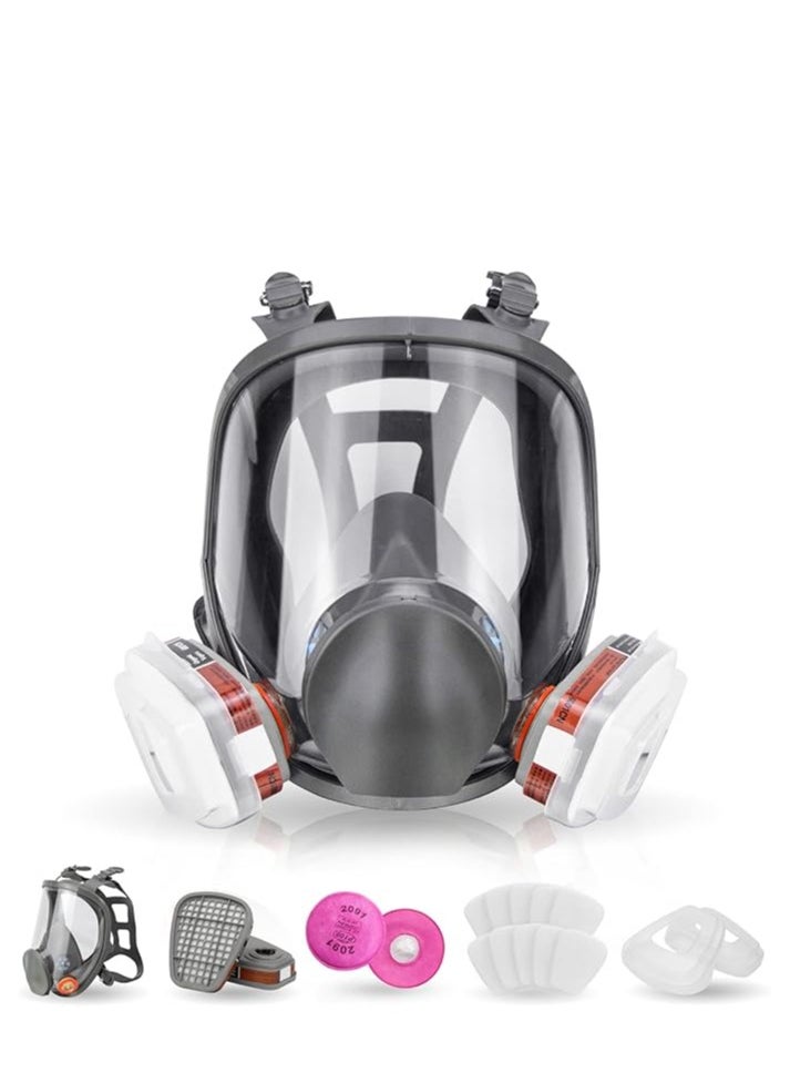 M MIAOYAN Gas Mask for Painting, Dust, Chemicals, Pesticides, Renovation, Sanding, and Firefighting  - Image 1