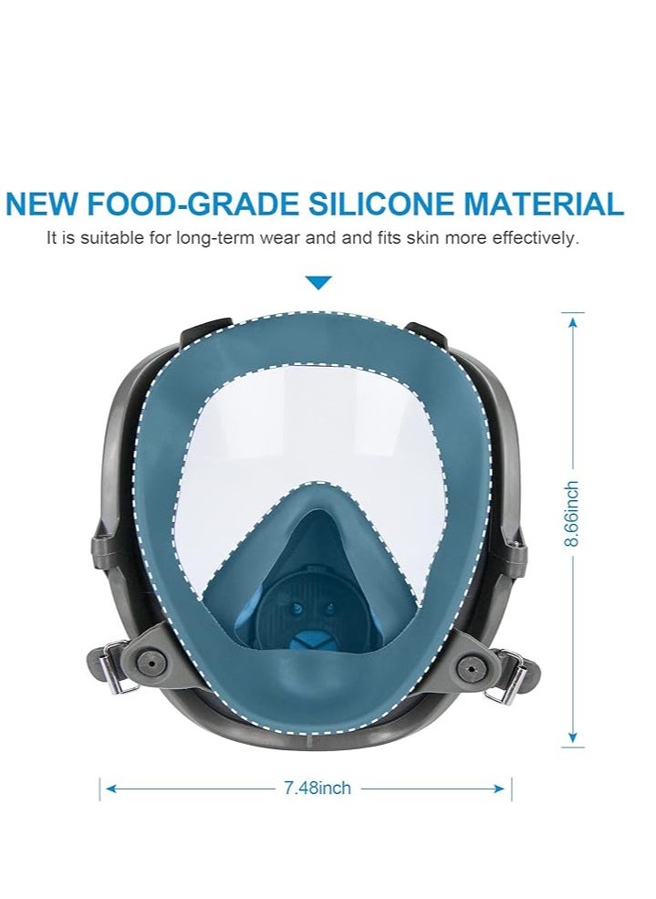 M MIAOYAN Gas Mask for Painting, Dust, Chemicals, Pesticides, Renovation, Sanding, and Firefighting  - Image 3