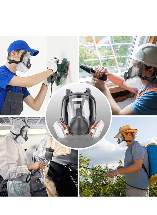 M MIAOYAN Gas Mask for Painting, Dust, Chemicals, Pesticides, Renovation, Sanding, and Firefighting  - Image 5