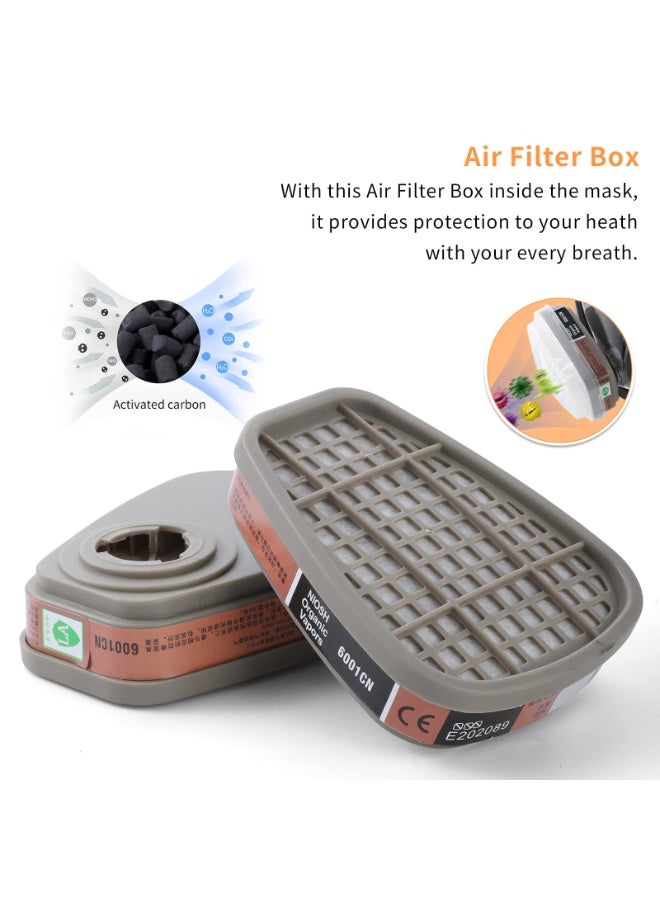 M MIAOYAN Reusable Full Face Respirator Dust-proof Face Cover - Full Face Cover, Protect Against Gas, Paint, Dust, Chemicals and Other Work Protection - Image 3