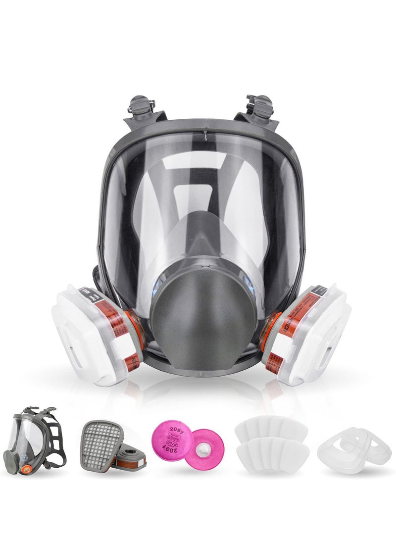 M MIAOYAN Reusable Full Face Respirator Dust-proof Face Cover - Full Face Cover, Protect Against Gas, Paint, Dust, Chemicals and Other Work Protection - Image 1