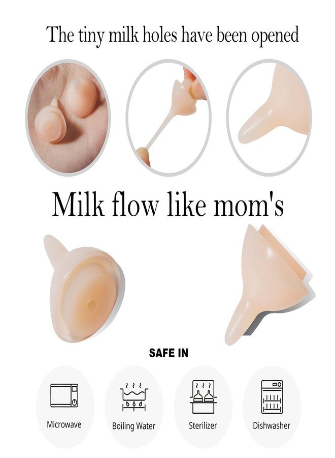 حلمة رضاعة ومحاقن دوغيما، حلمة رضاعة للجراء والقطط الصغيرة، حلمة رضاعة للكلاب والقطط والأرانب حديثة الولادة مع طقم تغذية حلمات - Image 3