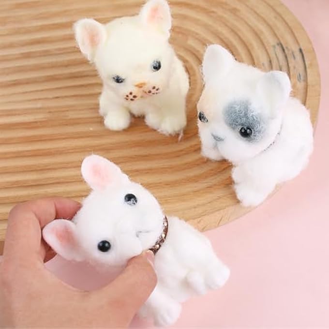 YJPPDD Big taba Squishy Dog, Handmade Squishy Dog Toy for Adult/Kids, Stress Relief, Cute & Soft Teddy Dog Design, Perfect Squeeze Toys Gift for Relaxation and Fun (White, Bulldog) - Image 5