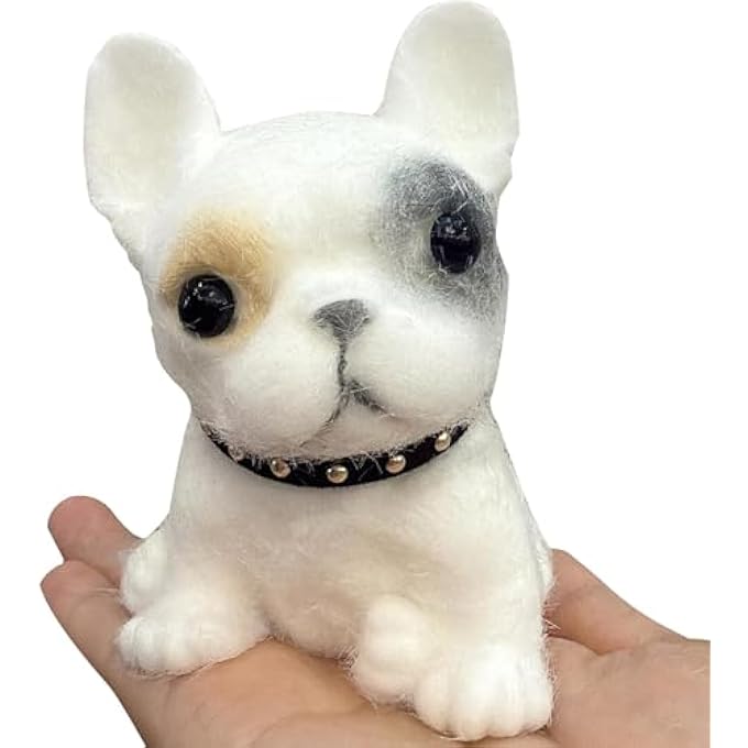 YJPPDD Big taba Squishy Dog, Handmade Squishy Dog Toy for Adult/Kids, Stress Relief, Cute & Soft Teddy Dog Design, Perfect Squeeze Toys Gift for Relaxation and Fun (White, Bulldog) - Image 1