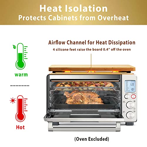 Umilife Cutting board Compatible with Breville BOV800XL/845BSS/860BSS Smart Oven Air Fryer, Accessories for Countertop Convection Oven, Heat Resistant Silicone Feet, Creates Storage Space, Protects Cabinets - Image 3