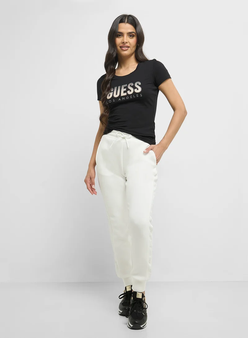 GUESS Glitter Degrade Logo T-Shirt