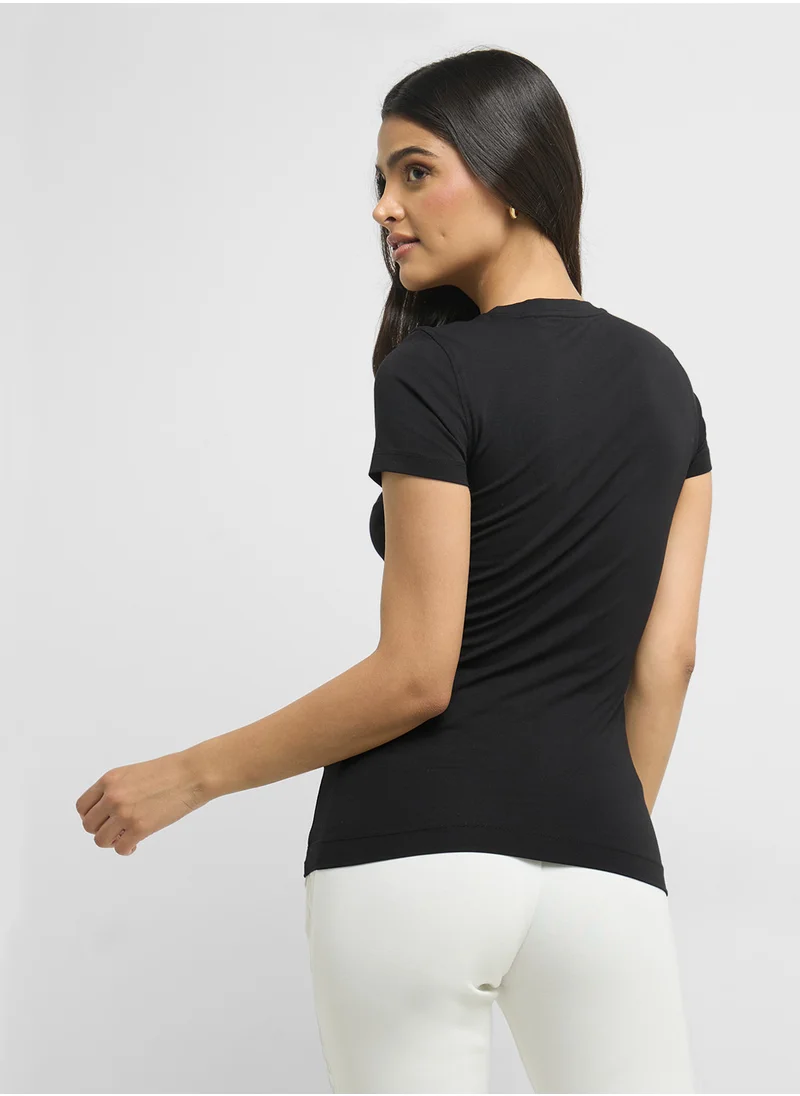 GUESS Glitter Degrade Logo T-Shirt