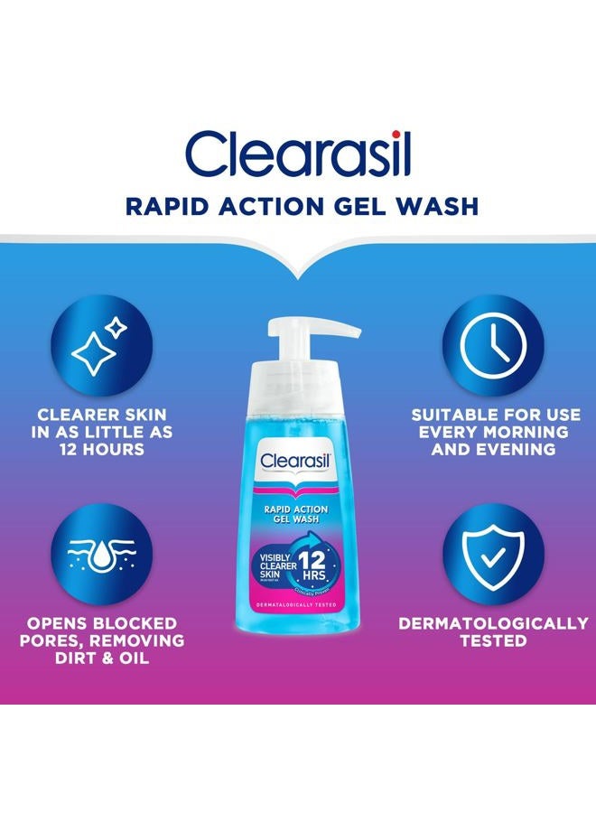Clearasil Exfoliating Face Wash, 150ml, Salicylic Acid Gel, Acne Wash, Blemish Treatment, Face Wash for Sensitive Skin, Oil Control, Works Fast, Reduces Redness, Spot Treatments, Skin Care - Image 4