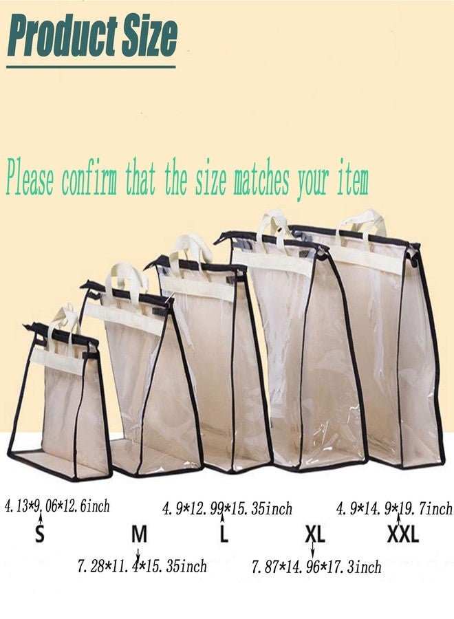 YEWIN Dust Bags for Handbags - Handbag Storage Organizer Dust Bags for Moisture Proof Dust Cover with Zipper and Handle(Pink-XXL) - Image 2