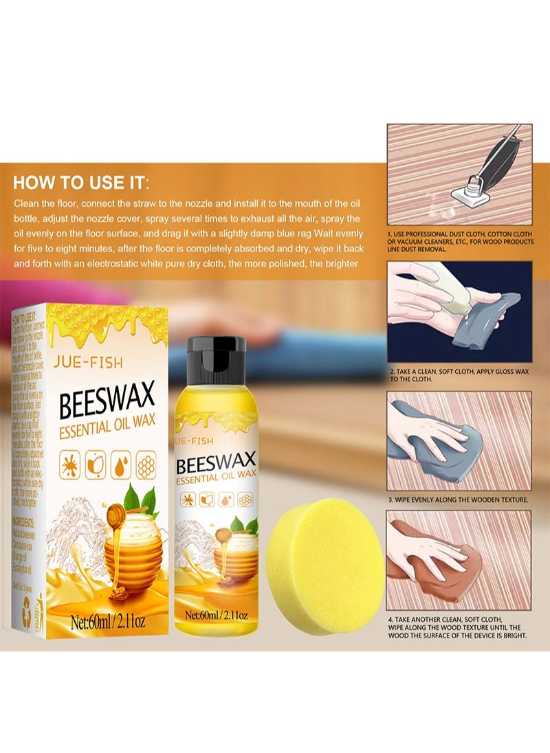 JUE-FISH - Beewax Natural Beeswax Furniture Brightening Removing Scratches Mahogany Polishing Waxing Solid Wood Floor Care Beeswax Polish - Image 1