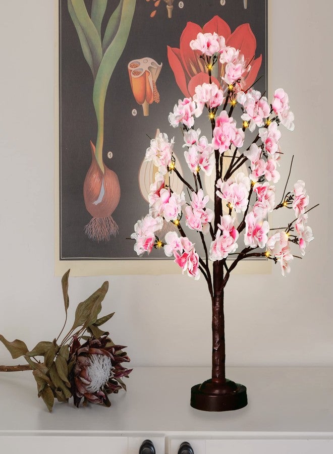 FUCHSUN $$$ FUCHSUN Artificial Cherry Blossom Tree Lamp with LED Light 18 Inch Lighted Tree with Pink Flowers Spring Decoration for Home Office Party Wedding, 8 Lighting Modes & Timer - Image 1