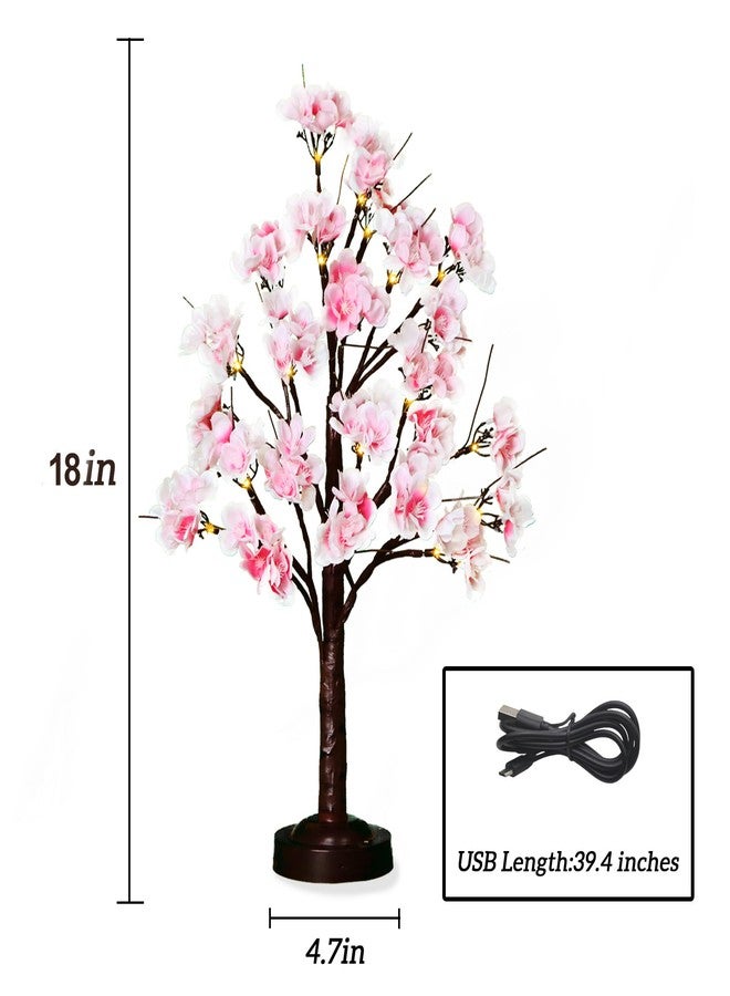 FUCHSUN $$$ FUCHSUN Artificial Cherry Blossom Tree Lamp with LED Light 18 Inch Lighted Tree with Pink Flowers Spring Decoration for Home Office Party Wedding, 8 Lighting Modes & Timer - Image 5