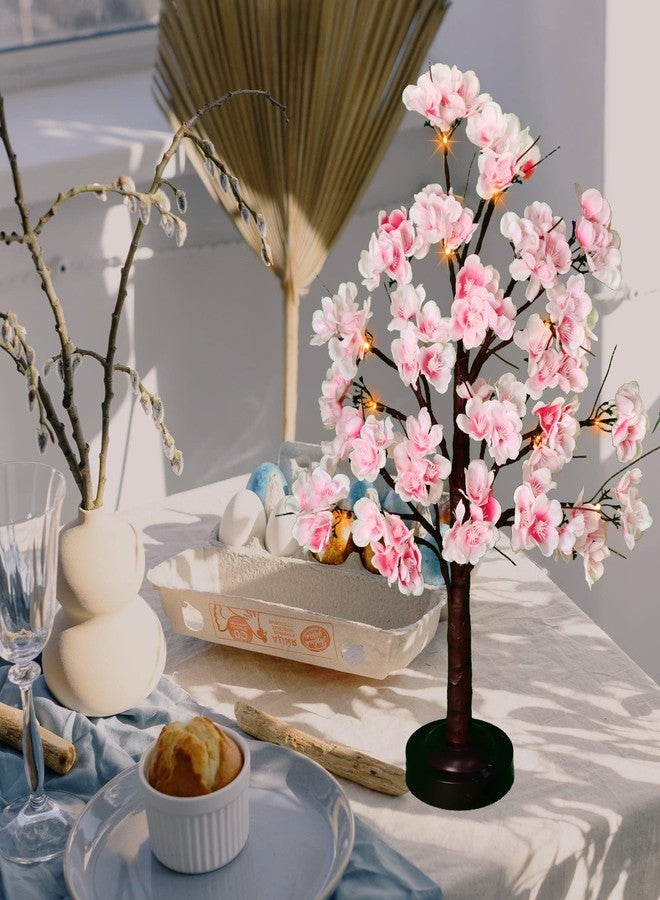 FUCHSUN $$$ FUCHSUN Artificial Cherry Blossom Tree Lamp with LED Light 18 Inch Lighted Tree with Pink Flowers Spring Decoration for Home Office Party Wedding, 8 Lighting Modes & Timer - Image 4