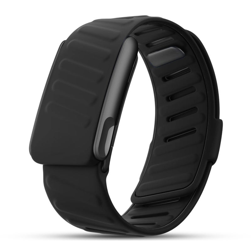 DADO Silicone Sport Replacement Band Compatible WHOOP 50 One Peak and Life Fitness Tracker Breathable Durable Comfortable Not for Whoop Gen 4 All Black LifeMG - Image 2
