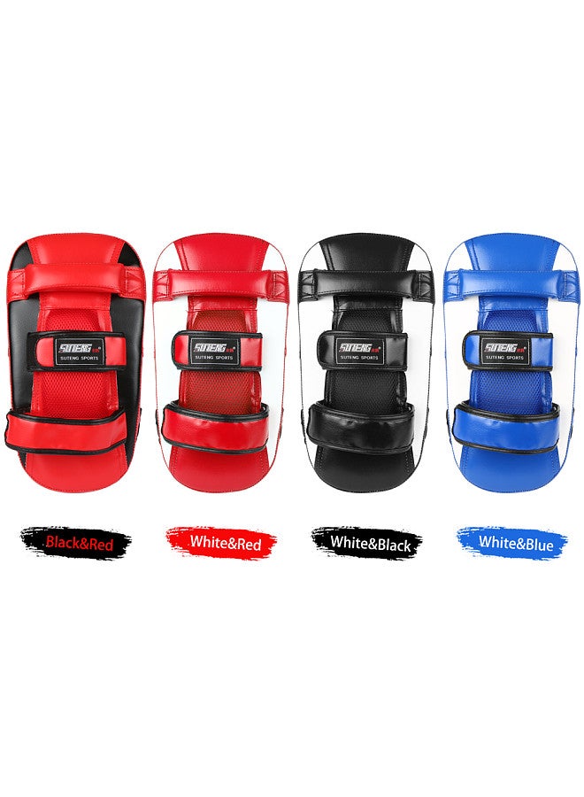 SUTENG Boxing Glove Kick Boxing Muay Thai Punching Pad Curved Strike Shield Boxing Training Mitt Punching Pad Outdoor Sports Mitten Boxing Practice Equipment Boxing Pad Arm Pad  - Image 2