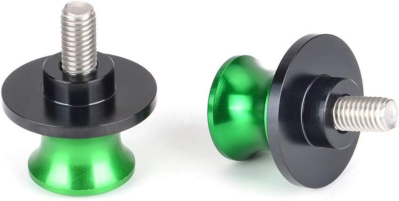 Goldfire 2pcs 8MM M8 X1.5 Motorcycle Swing arm Sliders Spools CNC Swing Arm Stand Screw for Kawasaki Z650 Z800 Z900 Z1000 Accessories(Green) - Image 4