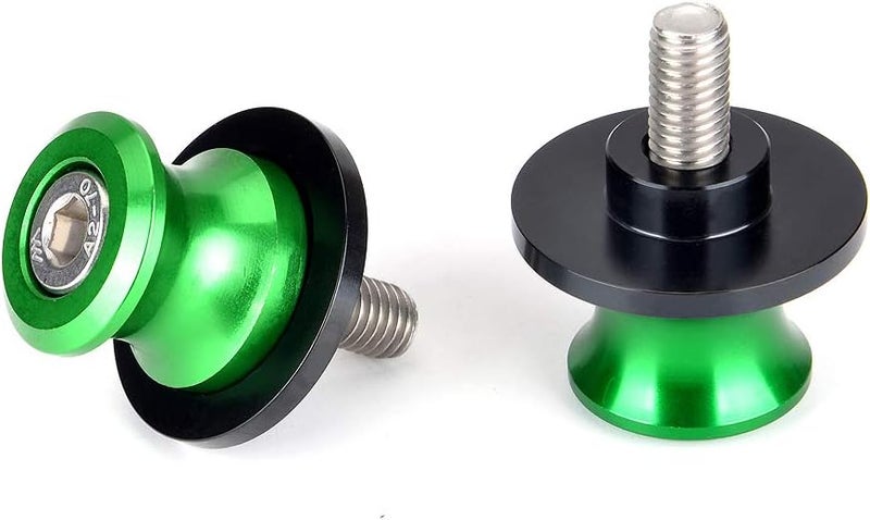 Goldfire 2pcs 8MM M8 X1.5 Motorcycle Swing arm Sliders Spools CNC Swing Arm Stand Screw for Kawasaki Z650 Z800 Z900 Z1000 Accessories(Green) - Image 5