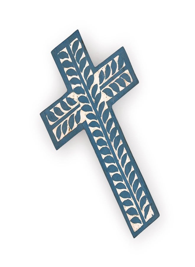 NIRMAN Cross Mango Wood Family Cross Décor Religious, Spiritual, Christian, Crucifix Wood Look Spiritual Jesus Art Sculpture (10" X 6" X 0.75") - Image 3