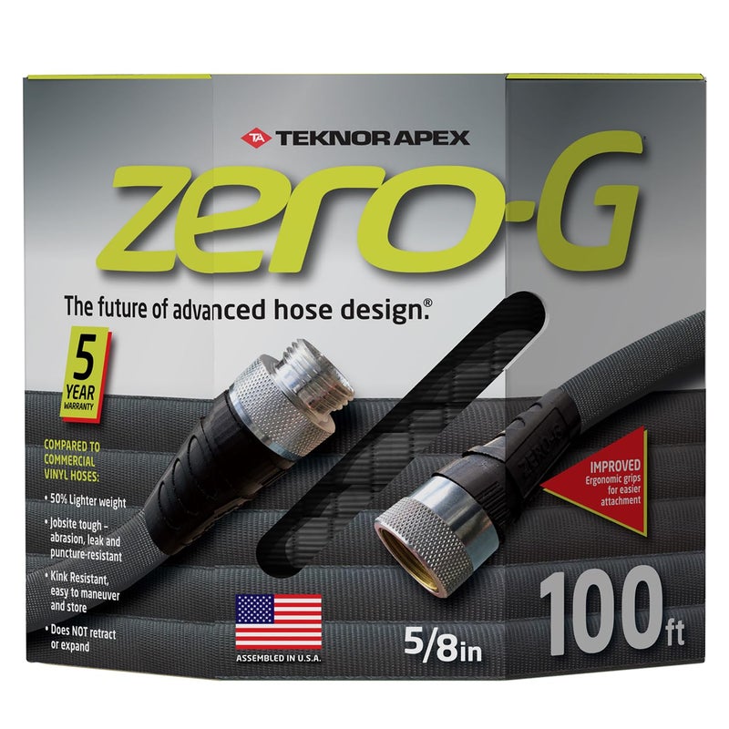 zero-G 4001-100 Garden Hose, 5/8" x 100', Gray - Image 1