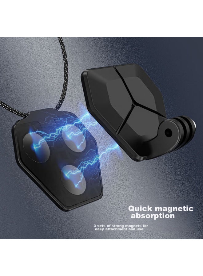 Surewo Magnetic Mount For Dji Gopro Action Cameras, Compatible With Action 5 Pro/4/3 Ace Pro 2, Quick-release Neck Strap, Chest Mount, Base Plate, And Car Accessories - Image 4