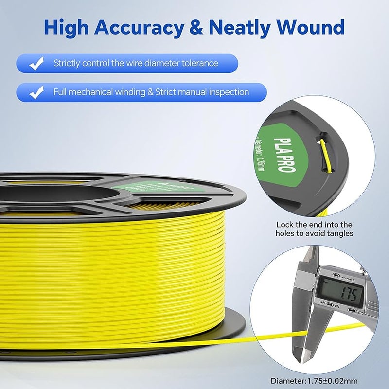 DEEPLEE PLA PRO Filament 1.75mm, Stronger Toughness 3D Printer Filament, PLA Filament Dimensional Accuracy +/- 0.02 mm, Neatly Wound, Fits Most FDM 3D Printer, 1KG White - Image 5