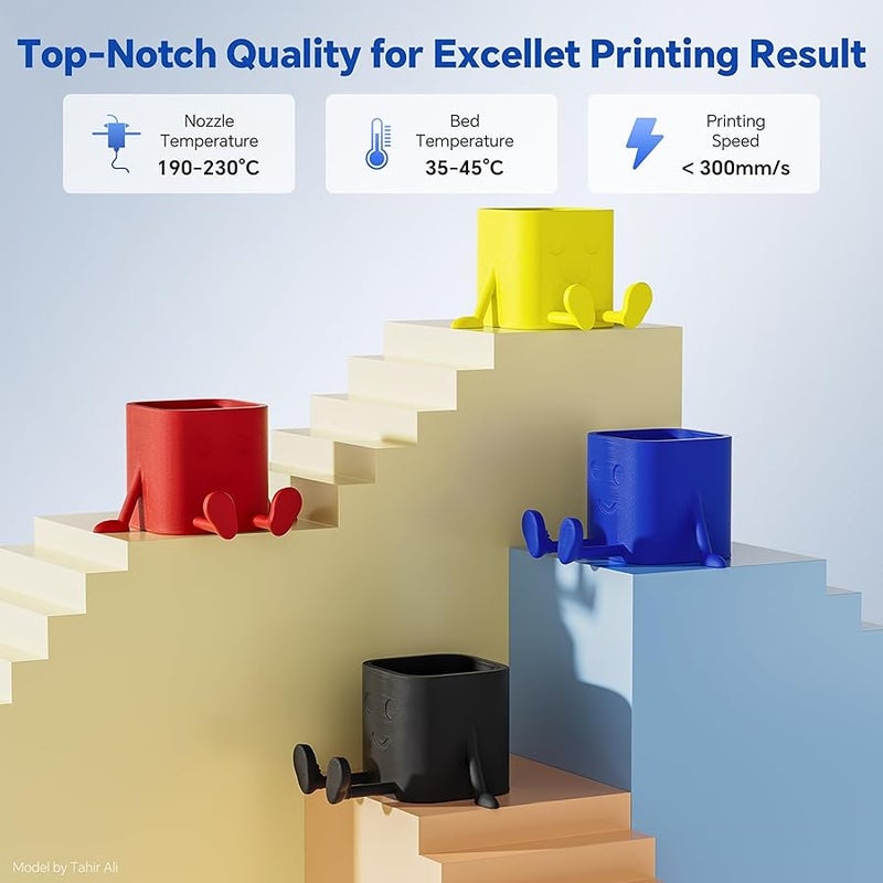 DEEPLEE PLA PRO Filament 1.75mm, Stronger Toughness 3D Printer Filament, PLA Filament Dimensional Accuracy +/- 0.02 mm, Neatly Wound, Fits Most FDM 3D Printer, 1KG White - Image 4