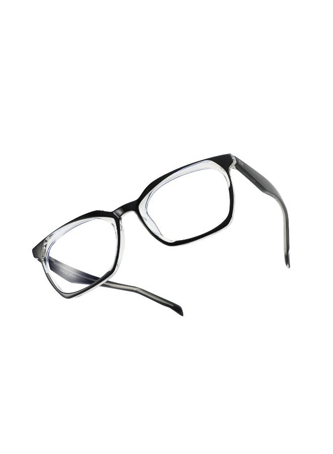 porodo PEREA Anti-Blue Classic Square-Frame Glasses with Blue Light Protection / Enhanced Visual Clarity / Scratch-Resistant Lenses / Digital Fatigue Shield / Stylish Design / Wear All Day - Black - Image 4