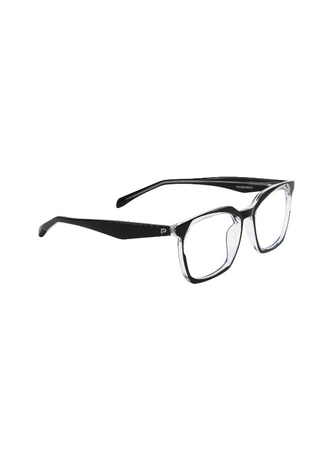 porodo PEREA Anti-Blue Classic Square-Frame Glasses with Blue Light Protection / Enhanced Visual Clarity / Scratch-Resistant Lenses / Digital Fatigue Shield / Stylish Design / Wear All Day - Black - Image 1