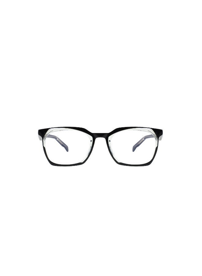porodo PEREA Anti-Blue Classic Square-Frame Glasses with Blue Light Protection / Enhanced Visual Clarity / Scratch-Resistant Lenses / Digital Fatigue Shield / Stylish Design / Wear All Day - Black - Image 2