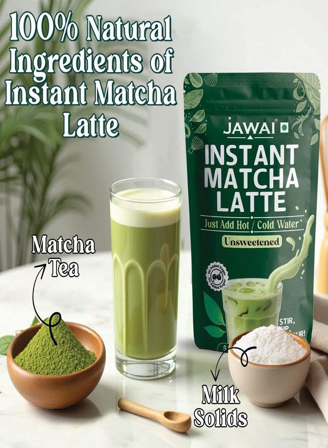 JAWAI MATCHA LATTE INSTANT PREMIX | 100 Grams | Japanese Matcha Green Tea Powder | UNSWEETENED, No Added Sugar | Antioxidant Rich, Keto & Vegan Friendly | Just Add Hot or Cold Water | 5 Sachets x 20G - Image 5