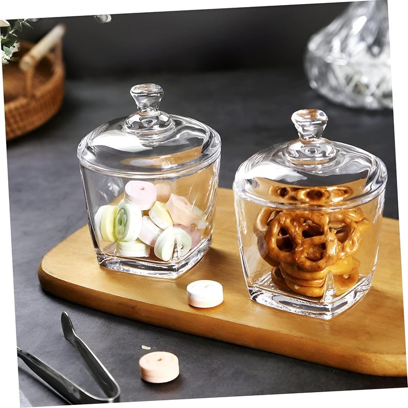 Glass Candy Container with Lid – Transparent Crystal Sugar Bowl for Tea, Coffee, Sweets, Snacks, Beans & Decorative Beads | Elegant Glass Storage Jar for Kitchens, Living Rooms & Table Displays - Image 4