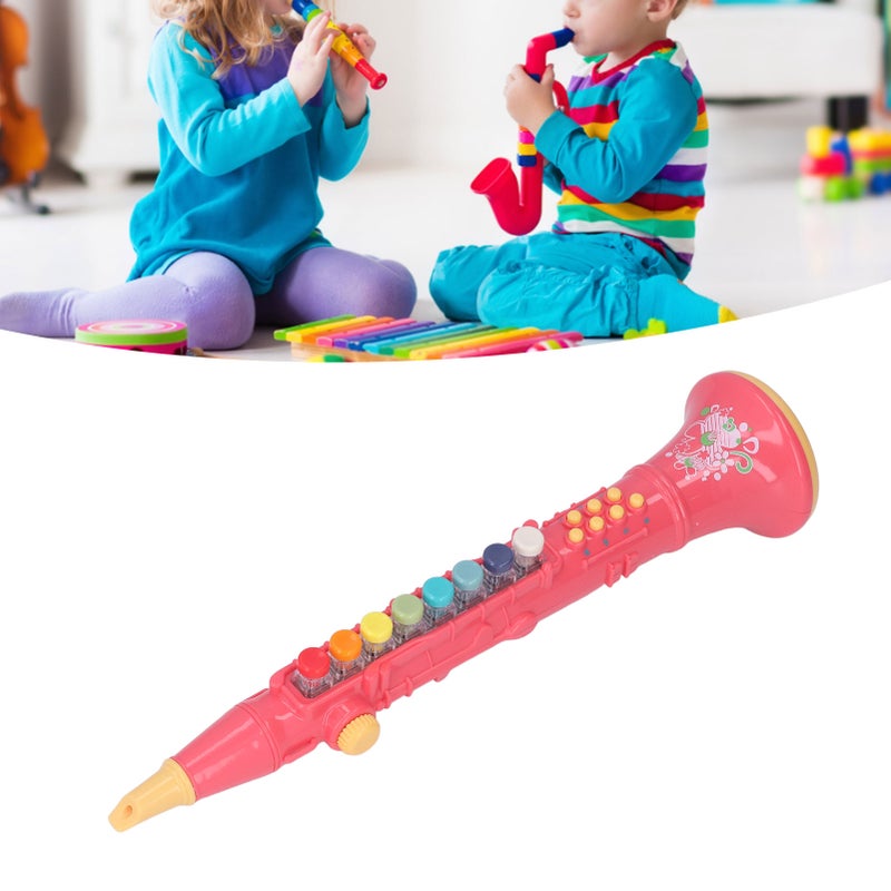 Children Clarinet Toy Cute Funny Volume Adjustable Musical Instrument Educational Toy Birthday Gift Red - Image 1