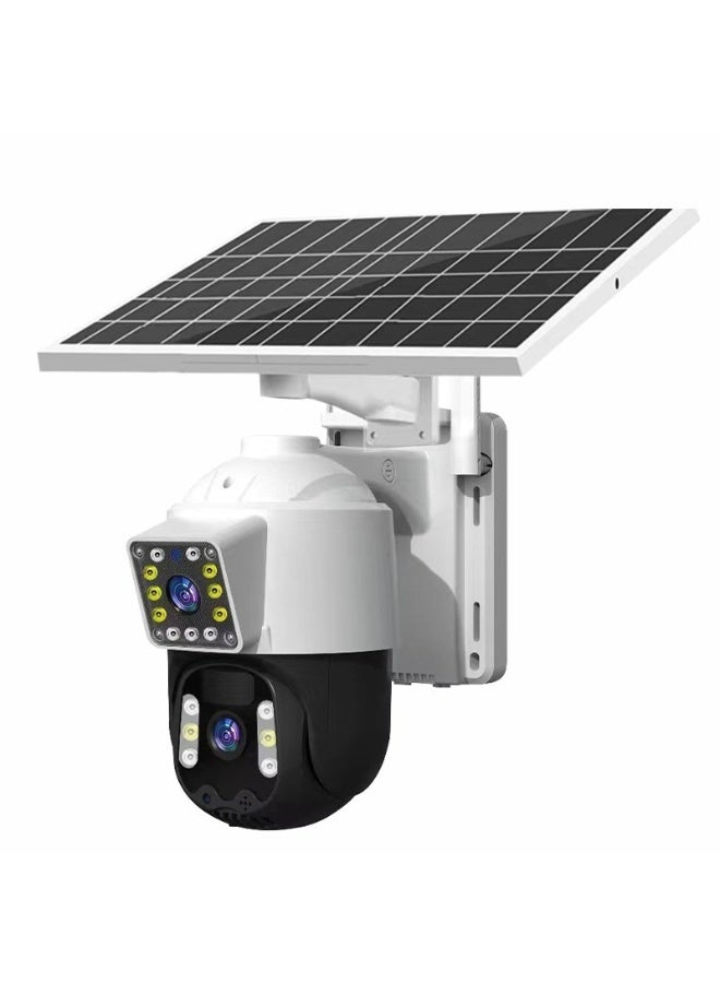 Outdoor HD CCD Dual Lens PTZ Security Camera | AI Motion Detect, Auto Tracking, Solar Panel & Battery Powered Wireless Network Camera – Wholesale Outdoor CCTV - Image 1